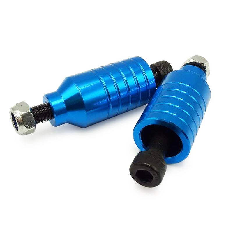 Z-FIRST Pro Scooter Pegs CNC Aluminum Pegs for Stunt Scooters with Hardware (Blue) - Image 2